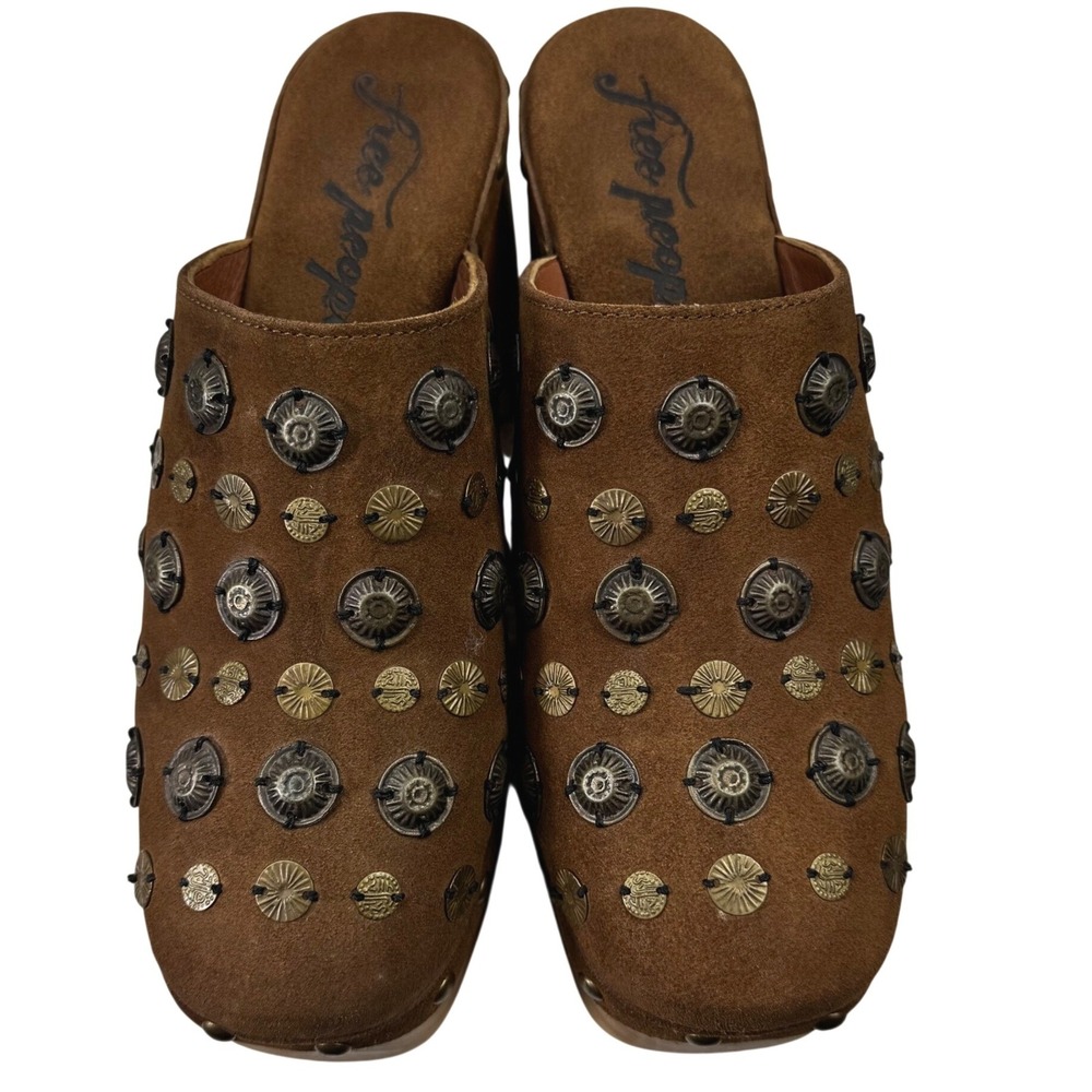 Free People Tan Studded Clogs - Picture 7 of 16